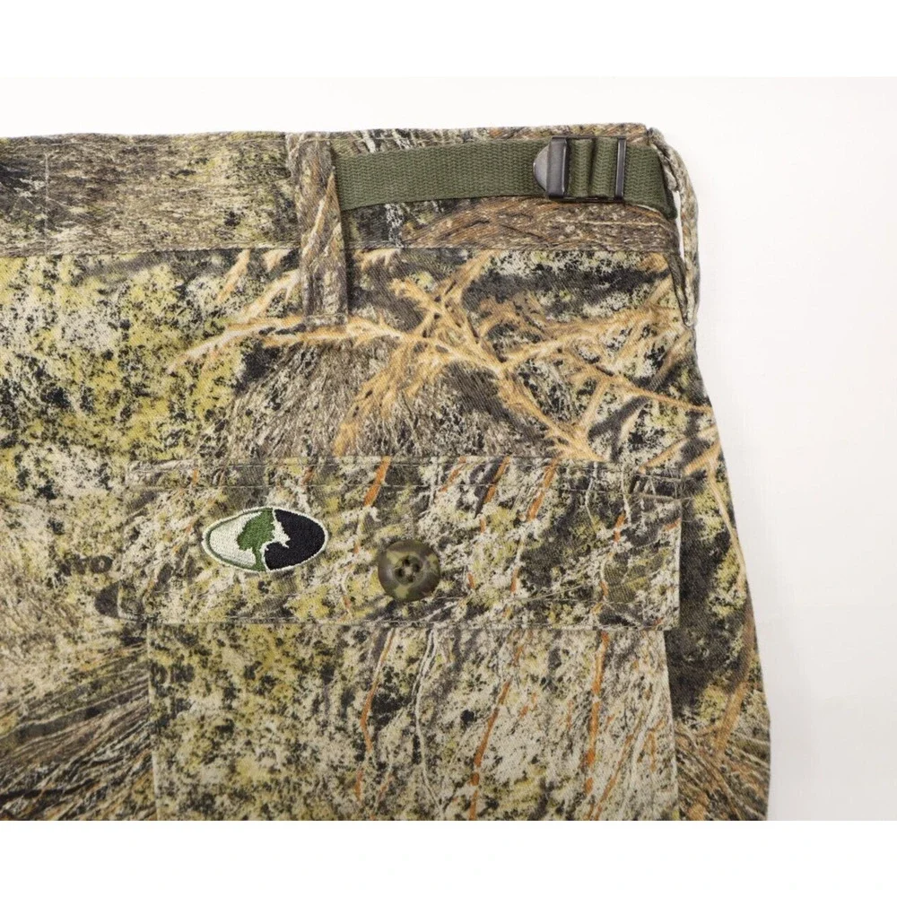 Vintage Mossy Oak Pants Sz M Camo Cargo Straight Leg Hunting Outdoors Y2K